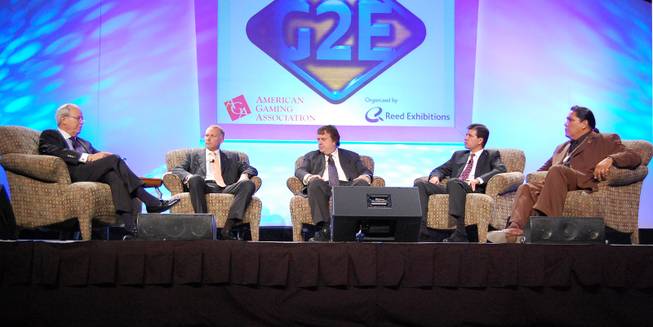 American Gaming Association president Frank Fahrenkopf led a "State of the Industry" discussion with Harrah's chief executive officer Gary Loveman, International Gaming Technology CEO TJ Matthews, Olympic Entertainment Group chairman Armin Karu and National Indian Gaming Association president Ernie Stevens.
