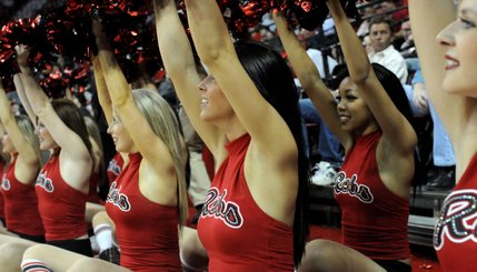 Fans weren't the only ones cheering for the Rebels Thursday night. At halftime, UNLV was leading NAU, 54-31.