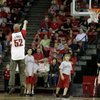 Jason 'J-Mac' McElwain plays in the timeout shoot off.  Wednesday night was J-Mac night at the Thomas and Mack Center.