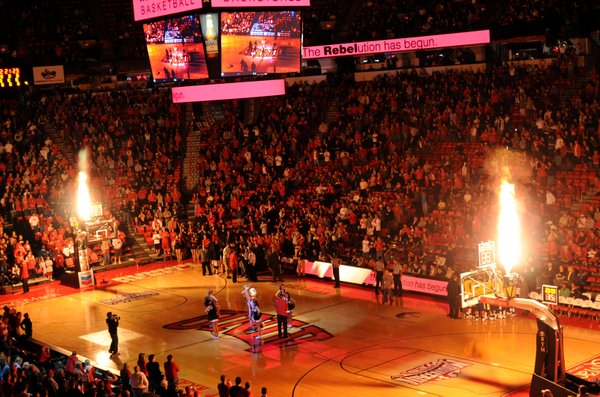 First half action Saturday night as UNLV takes on North ...