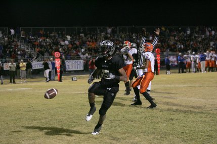 Palo Verde's Torin Harris (5) celebrates after scoring a touchdown against Bishop Gorman during the Sunset Regional championship game at Palo Verde Friday.
