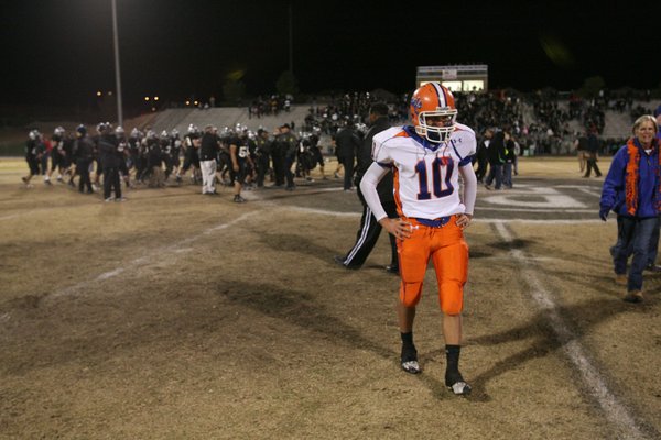 Palo Verde players celebrate in the background as Bishop Gorman ...