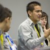 Clark High School student Sergio Martinez makes a point during a discussion about abortion during th