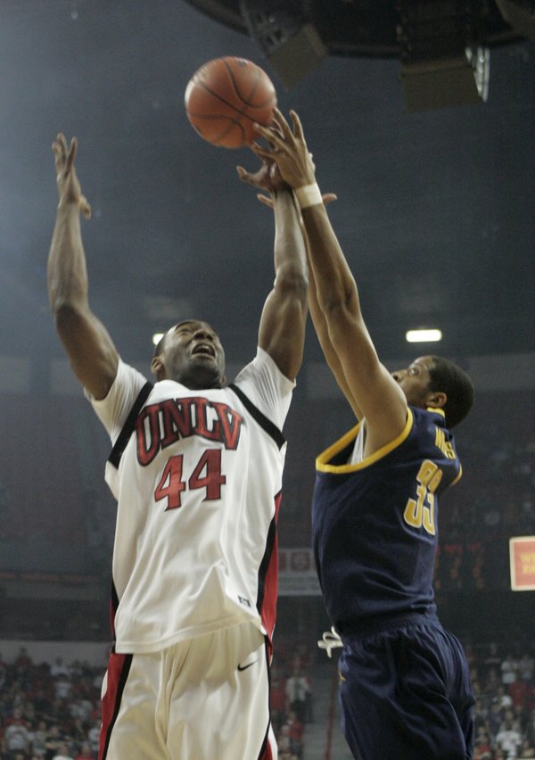 UNLV forward Darris Santee fights Cal center Jordan Wilkes for ...