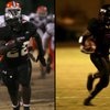 Palo Verde running back Chaz Thomas (left) and Las Vegas High running back Reggie Bullock, two of th