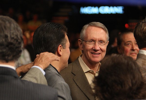 Nevada's own Senate Majority Leader Harry Reid chats before the ...
