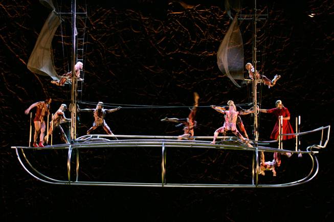 Artists perform during the Bateau Act in Cirque du Soleil's ...