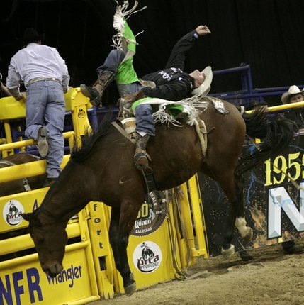 Scenes from Saturday night's action of the 50th anniversary of NFR at the Thomas & Mack Center.
