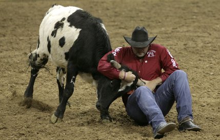 Scenes from Saturday night's action of the 50th anniversary of NFR at the Thomas & Mack Center.