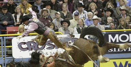 Scenes from Saturday night's action of the 50th anniversary of NFR at the Thomas & Mack Center.