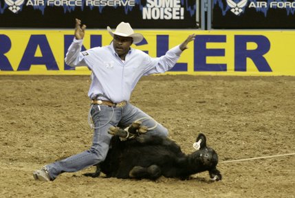 Scenes from Saturday night's action of the 50th anniversary of NFR at the Thomas & Mack Center.