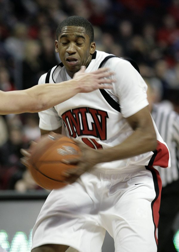 Oscar Bellfield of UNLV scans the court at the Orleans ...