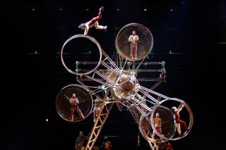 The Wheel of Death act is performed during Cirque du Soleil's 