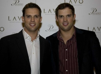 Twins and tennis champions Mike and Bob Bryan.