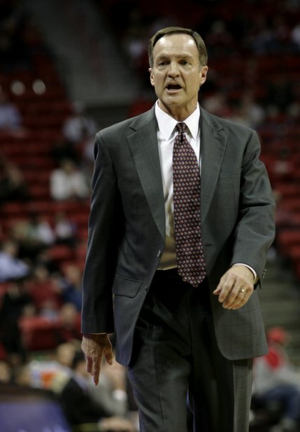 UNLV head coach Lon Kruger Wednesday night as UNLV takes on Santa Clara. UNLV won 78-66.