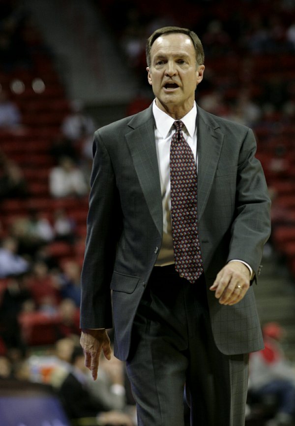 UNLV head coach Lon Kruger Wednesday night as UNLV takes ...