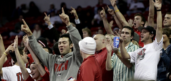 UNLV fans cheer on the Rebels Wednesday night as UNLV ...