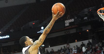 Tre'Von Willis lays it in for two Wednesday night as UNLV takes on Santa Clara. UNLV won 78-66.