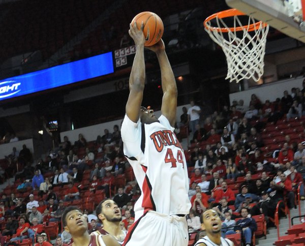 Darris Santee throws down a dunk Wednesday night as UNLV ...