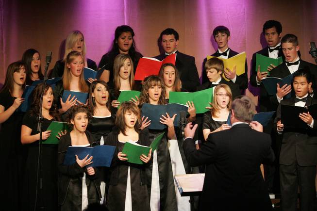 Dressed in tuxedos and black and white gowns the Silverado High School Chamber Choir belted out Christmas classics in their last holiday concert of the season at Oasis Christian Church on Christmas Eve.