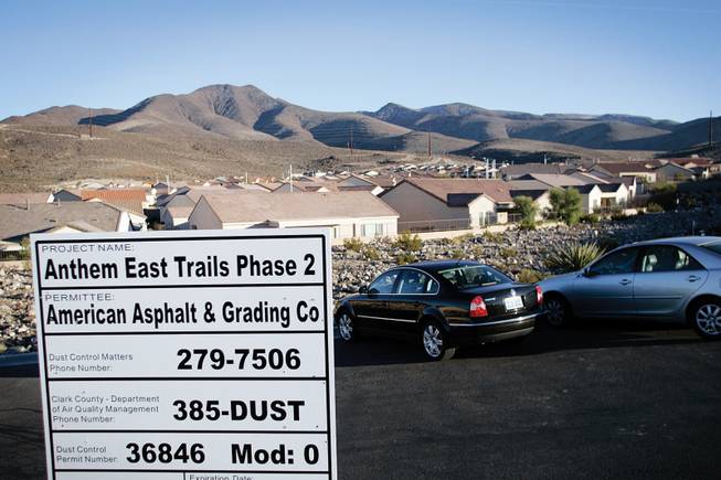 
This trailhead in the 55-and-older Sun City Anthem community in Henderson, for which the City Council recently approved enhancements, has drawn protests from some residents who say it threatens their safety and peace and quiet. 