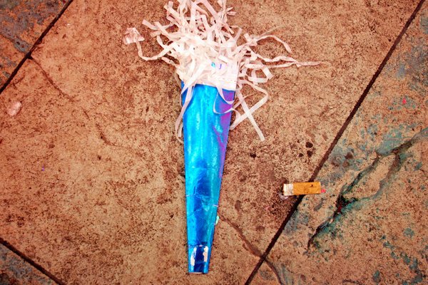 Trash left on Fremont Street after Tribute Palooza, the New ...