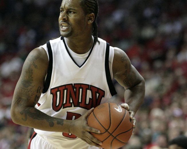 Mo Rutledge looks to pass Saturday at the Thomas & Mack Center as UNLV took on New Mexico. 