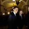 President-elect Barack Obama, from left, Senate Majority Leader Harry Reid of Nevada and Vice President-elect Joe Biden share a light moment this week on Capitol Hill. To advance his economic agenda, Obama will have to go through Reid, who lately has been indicating that he'll be no pushover, emphasizing the Senate's authority.