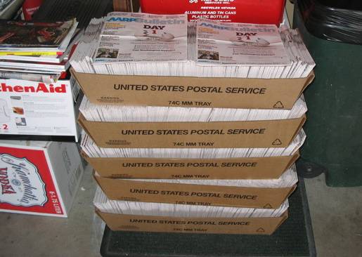 Tony Thomas received 1,000 copies of the AARP Bulletin magazine in the mail this week.