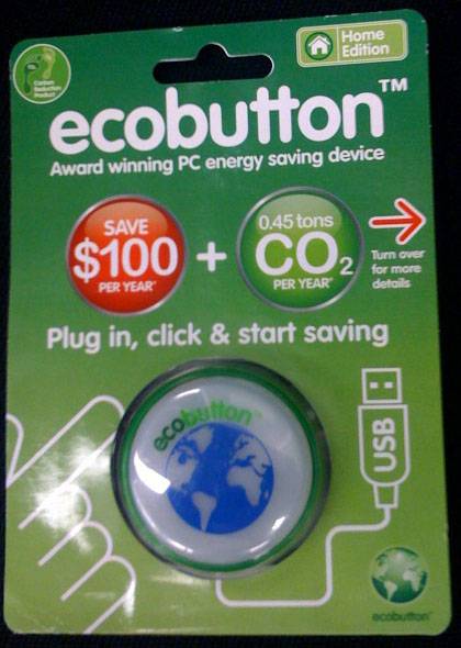 The "ecobutton," which helps computers save on energy.