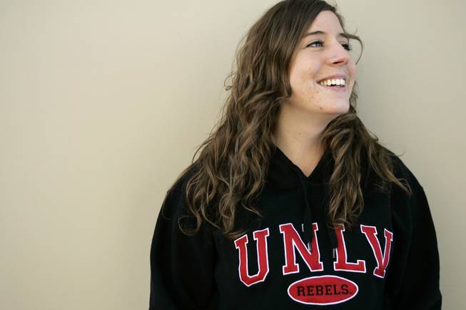 April Seelig is a junior public relations major at UNLV who has been affected by the budget cuts with larger class sizes and less class offerings. 