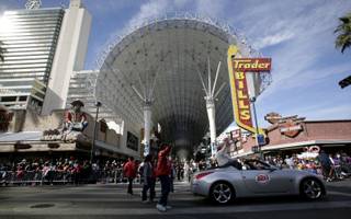 The 27th annual Martin Luther King Jr. parade in Las Vegas Monday made its way down Fourth Street passing the Fremont Street Experience.