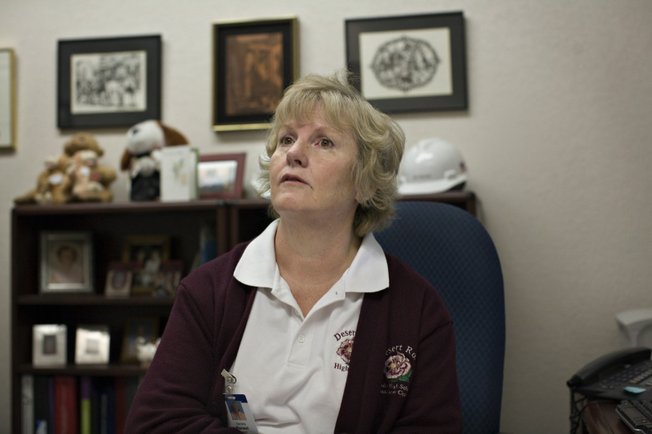 Principal Sandra Ransel says Desert Rose High School, the Clark County School District's only school for adults, serves students who otherwise couldn't stay in school and earn their diplomas.
