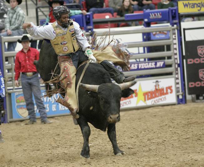 Bull riders compete Friday at the Championship Bull Riding World Championship at the South Point.