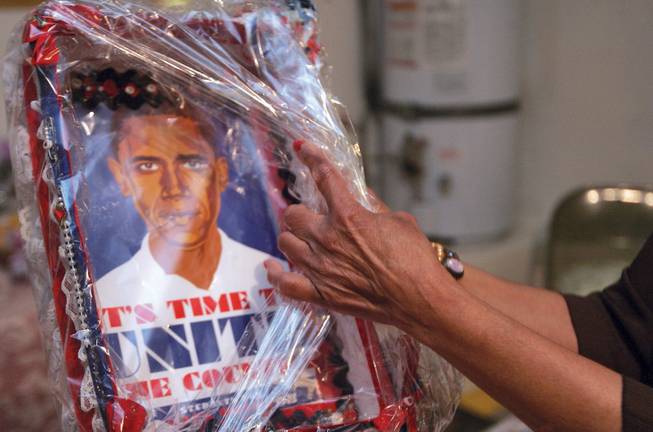 A big fan of President Barack Obama, Dottie Turner has made a tribute to him out of an old campaign sign and a box. Turner's gifts made of recycled items caught the eye of the Obama campaign and Turner was able to meet Obama when he was a senator.