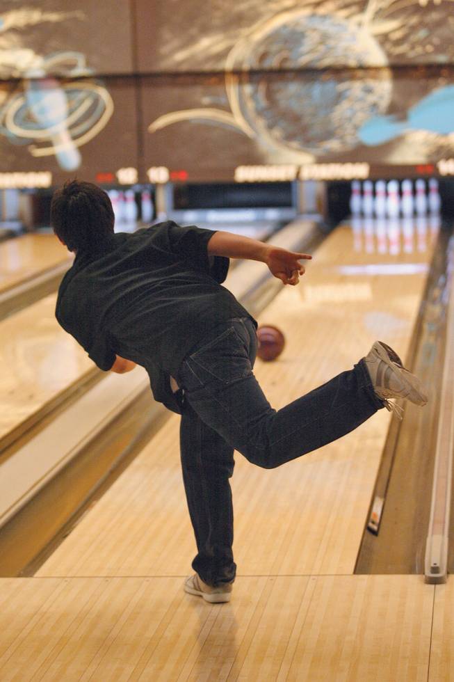 Foothill's Jakob Butturff bowls against Southeast Career and Technical Academy.