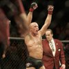 Georges St. Pierre reacts after defeating B.J. Penn by TKO at UFC 94 on Saturday, January 31, 2009 at the MGM Grand Garden Arena.