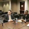 Assembly Speaker Barbara Buckley, from left, Sen. Warren Hardy, Senate Majority Leader Steven Horsford and Assemblyman Joe Hardy discuss the state budget and other issues the Legislature will take up starting Monday.