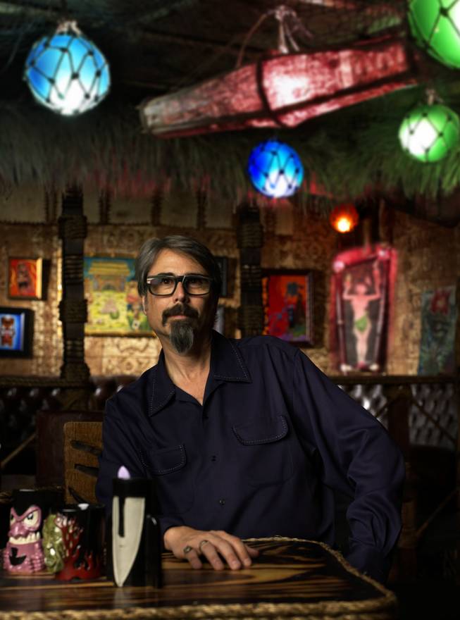 P Moss, photographed at his new club, Frankie's Tiki Room.