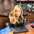 Alicia Jacobs with one of her dogs, Sparkle, on the Channel 3 set.