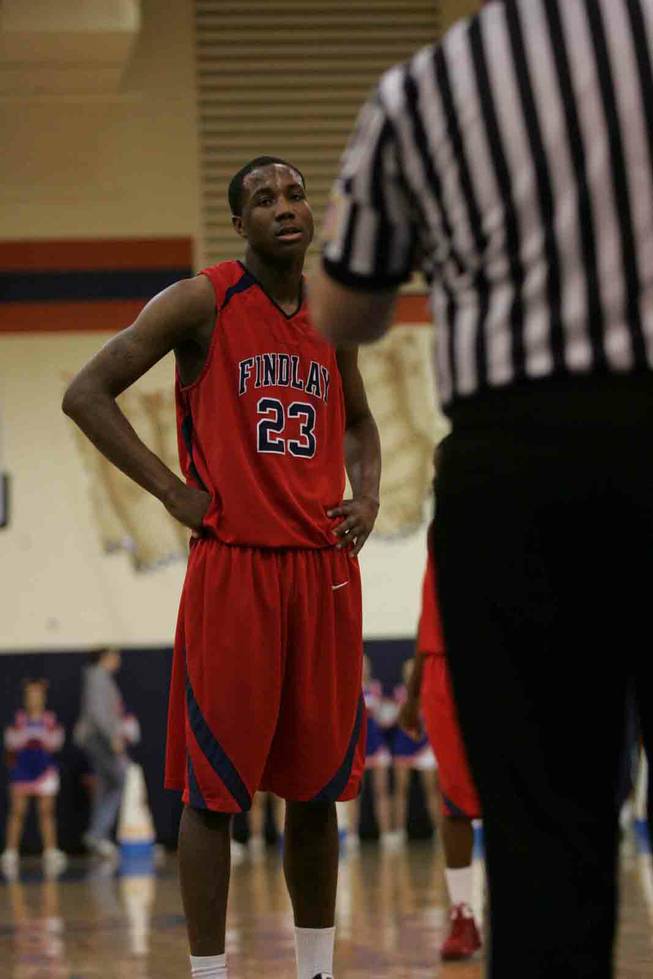 Findlay's Victor Rudd (23) prepares to shoot a free throw during a game at Gorman High on Feb. 12.
