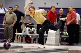 Walter Ray Williams Jr., 49, practices Monday at Cashman Center. In addition to topping the Professional Bowlers Association in all-time wins and earnings, Williams is an ace at horseshoes and golf.