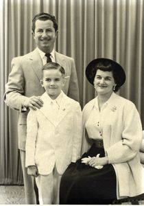 Larry Ruvo as a child with his parents, father, Lou and mother, Angie. 
