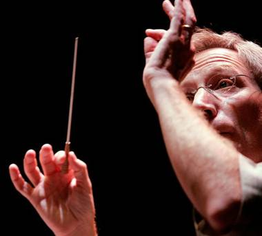 David Itkin, shown conducting the Las Vegas Philharmonic.