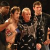 Ryan Couture, (second left) the son of legendary mixed martial artist Randy Couture, poses with his 
