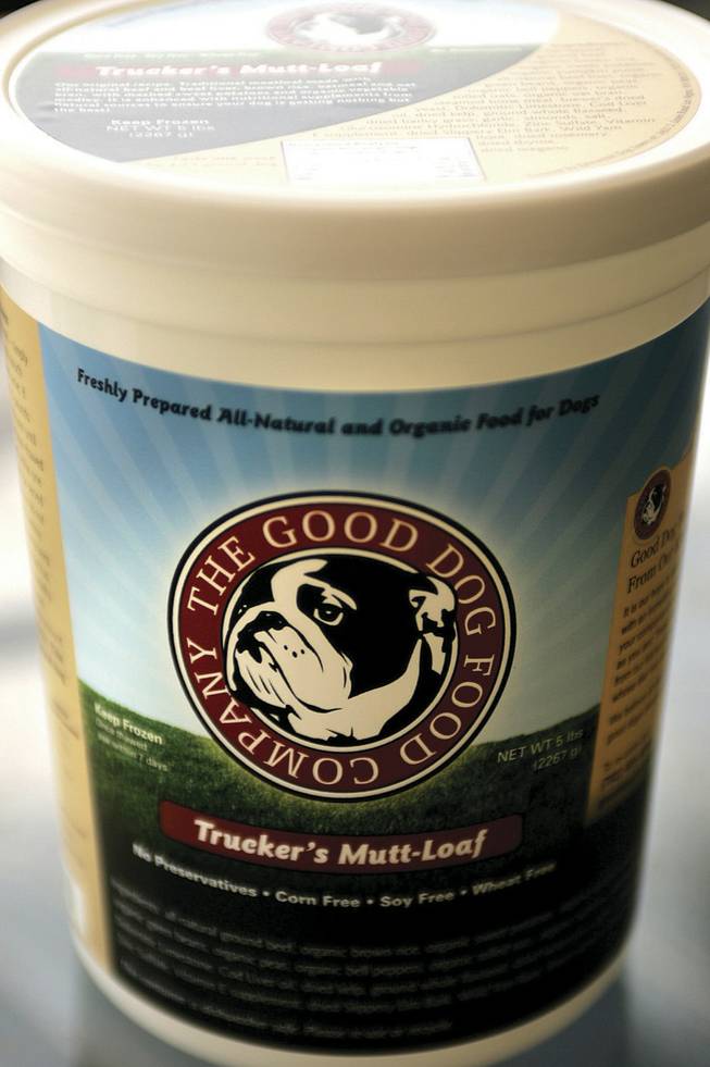 Trucker's Mutt-Loaf is one variety made by The Good Dog Food Company. Kester uses a rented industrial kitchen to cook batches of food -- 200 pounds at a time. Consumers buy it frozen.