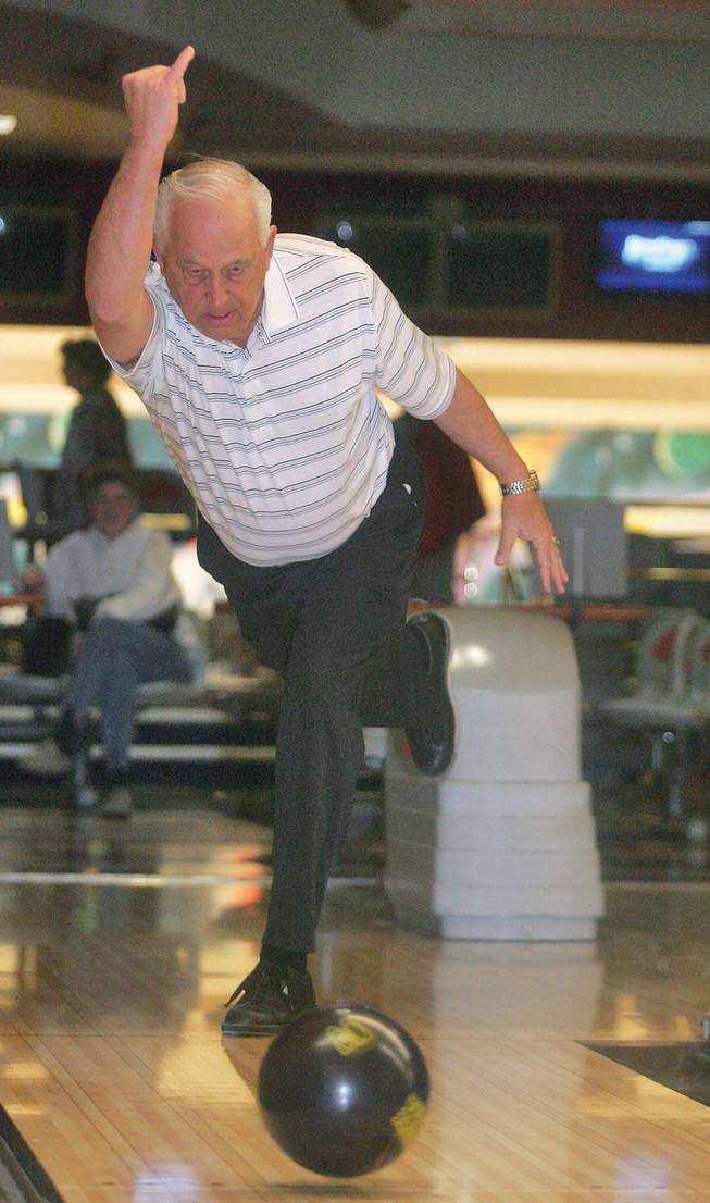 Sun City Summerlin resident, Jay Zornow, practices bowling at Suncoast Bowling Center. Zornow has bowled three 300-games in the last month, including an 800-plus series.  
