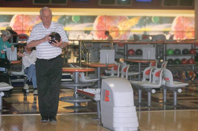 Sun City Summerlin resident, Jay Zornow, practices bowling at Suncoast Bowling Center. Zornow has bowled three 300-games in the last month, including an 800-plus series.