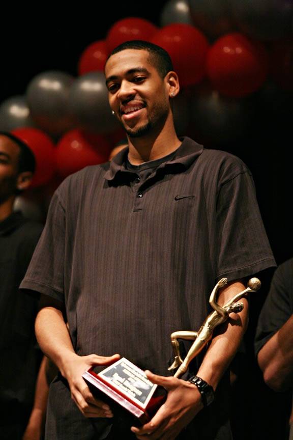 Rene Rougeau was announced MVP during the 2009 Runnin' Rebel Banquet on Sunday at Cox Pavilion.