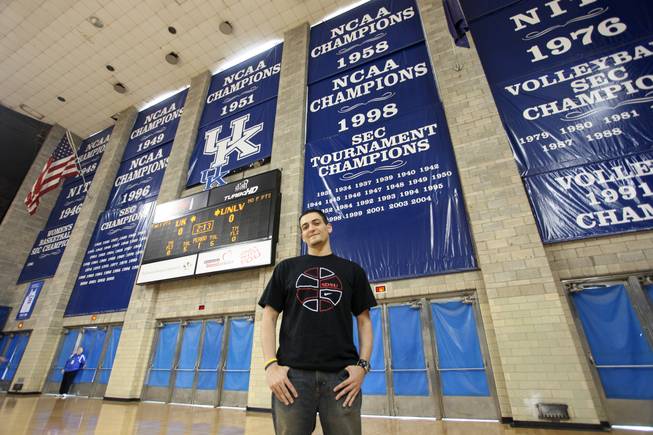 The championship banners in Kentucky's Memorial Coliseum.